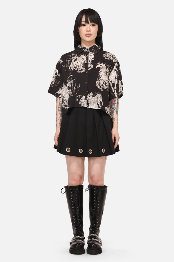 Black Friday - Apocalypse Goth Boxy Blouse - black