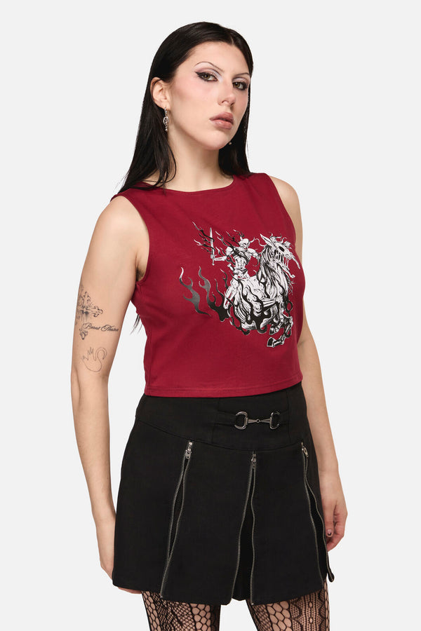 Black Friday - Dystopia Goth Tank Top - red