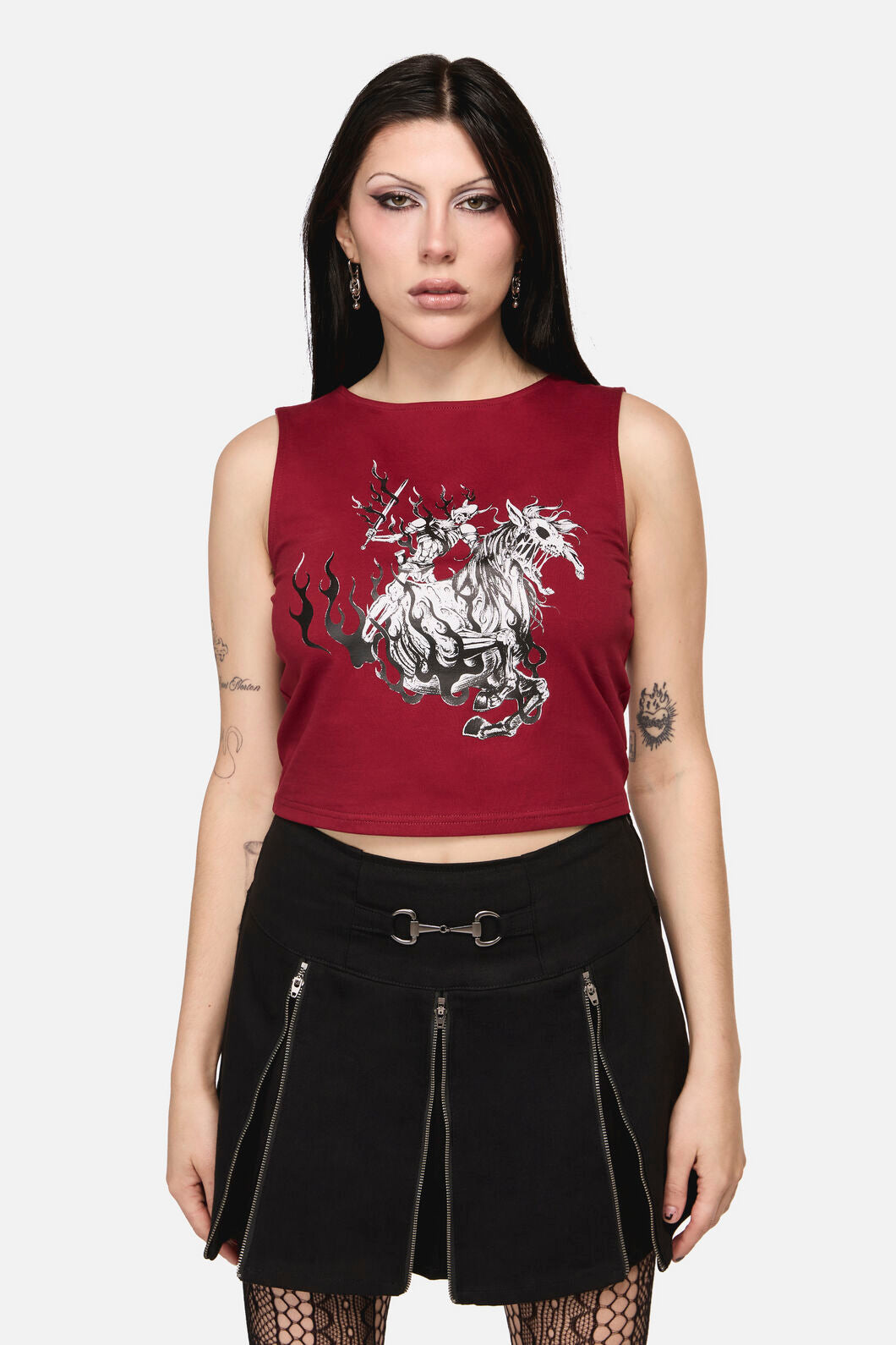 Black Friday - Dystopia Goth Tank Top - red