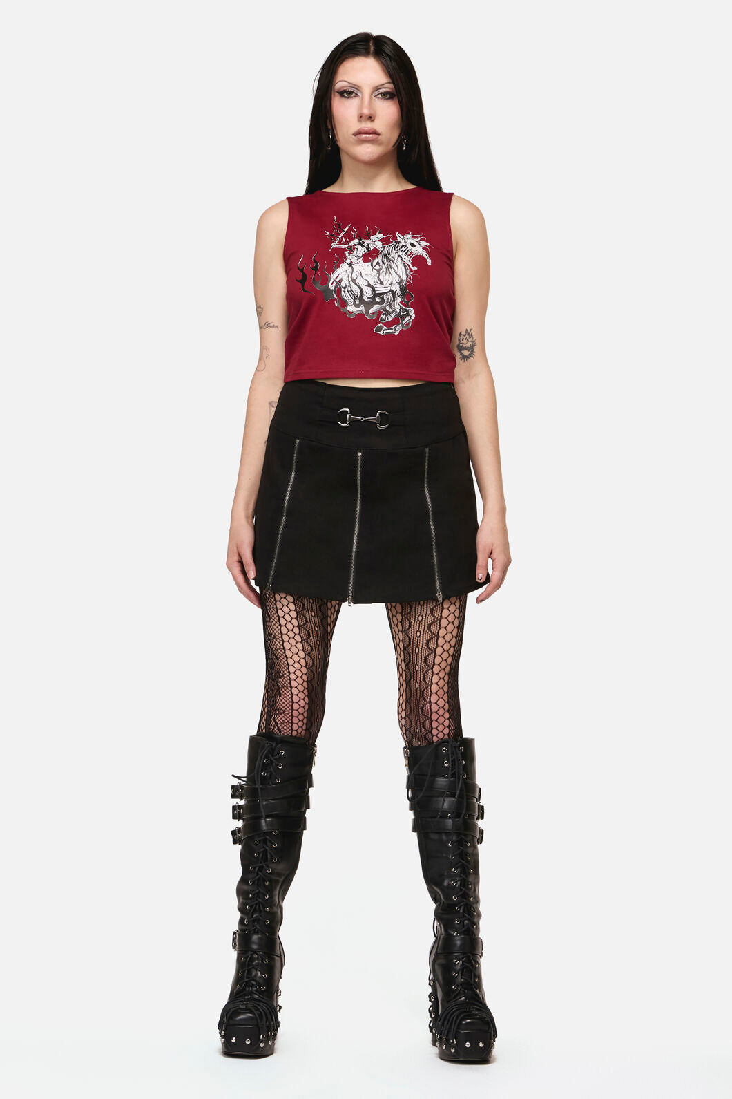 Black Friday - Dystopia Goth Tank Top - red