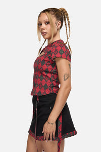 Black Friday - The End Goth Top - black-red