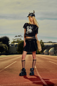 Black Friday - Dystopia Goth Buckle Skort - black