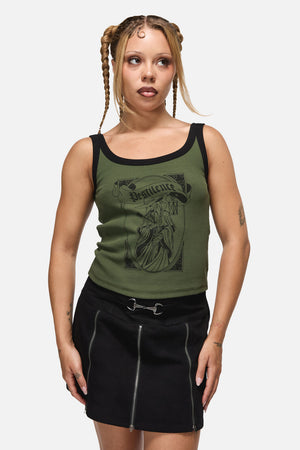 Black Friday - Pestilence Goth Tank Top - olive