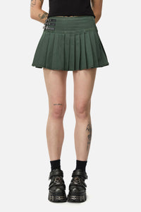 Black Friday - Pestilence Goth Trim Skort - olive