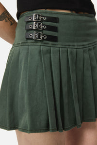 Black Friday - Pestilence Goth Trim Skort - olive