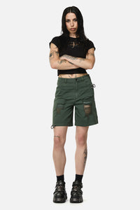 Black Friday - Pestilence Goth Trim Short - olive
