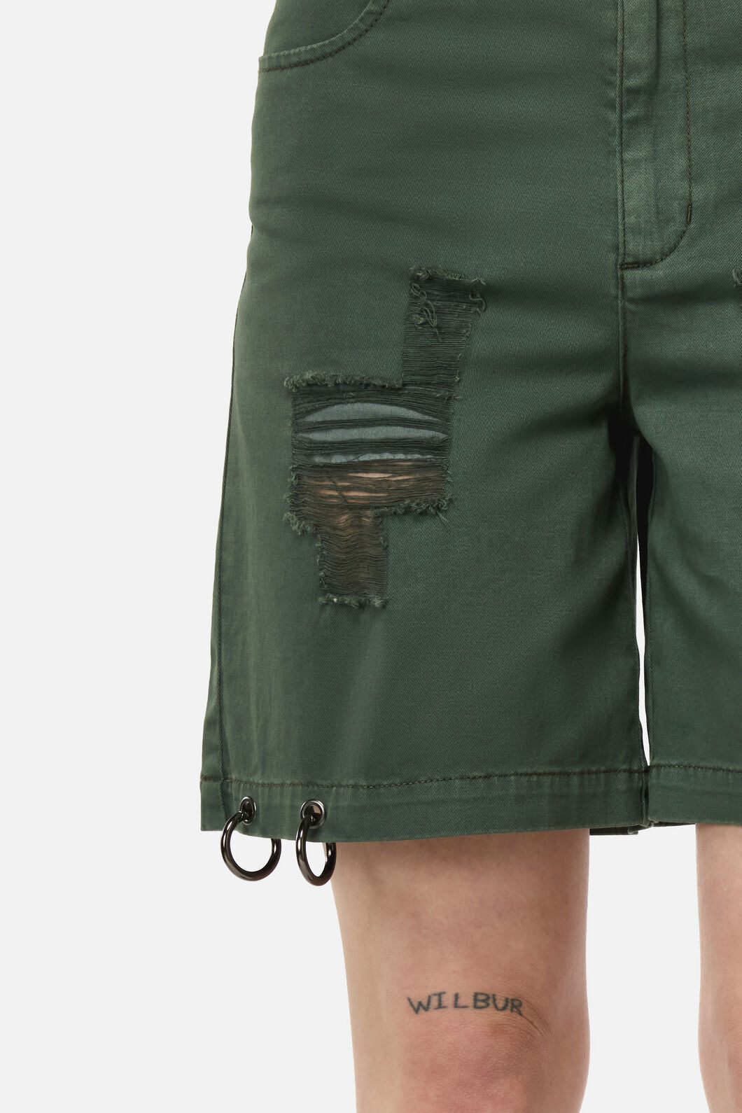 Black Friday - Pestilence Goth Trim Short - olive