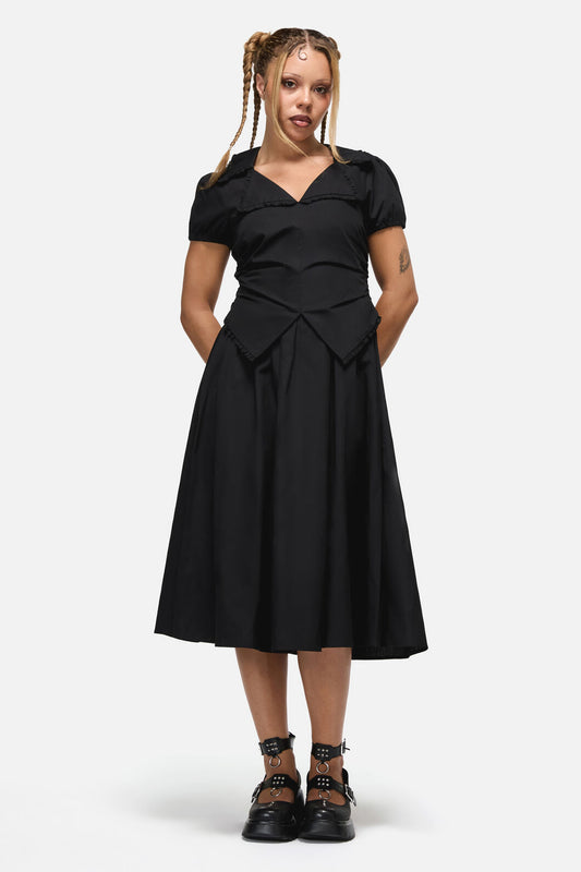 Black Friday - Conquest Goth Midi Dress - black