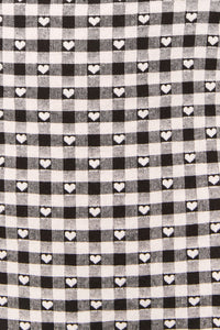 Black Friday - Glass Heart Babydoll Mini Dress - cream-black