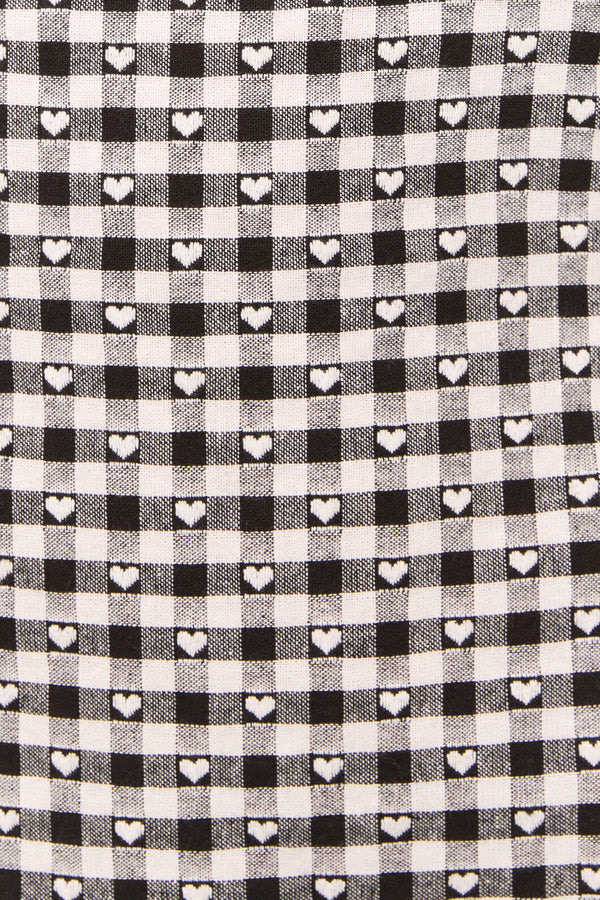 Black Friday - Glass Heart Babydoll Mini Dress - cream-black