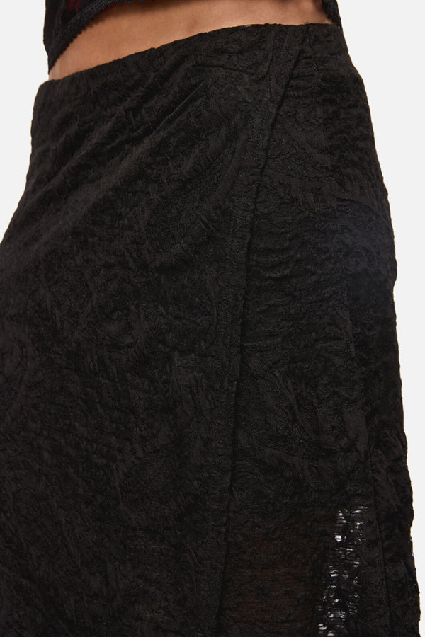 Black Friday - Altar Distressed Mesh Skirt - black