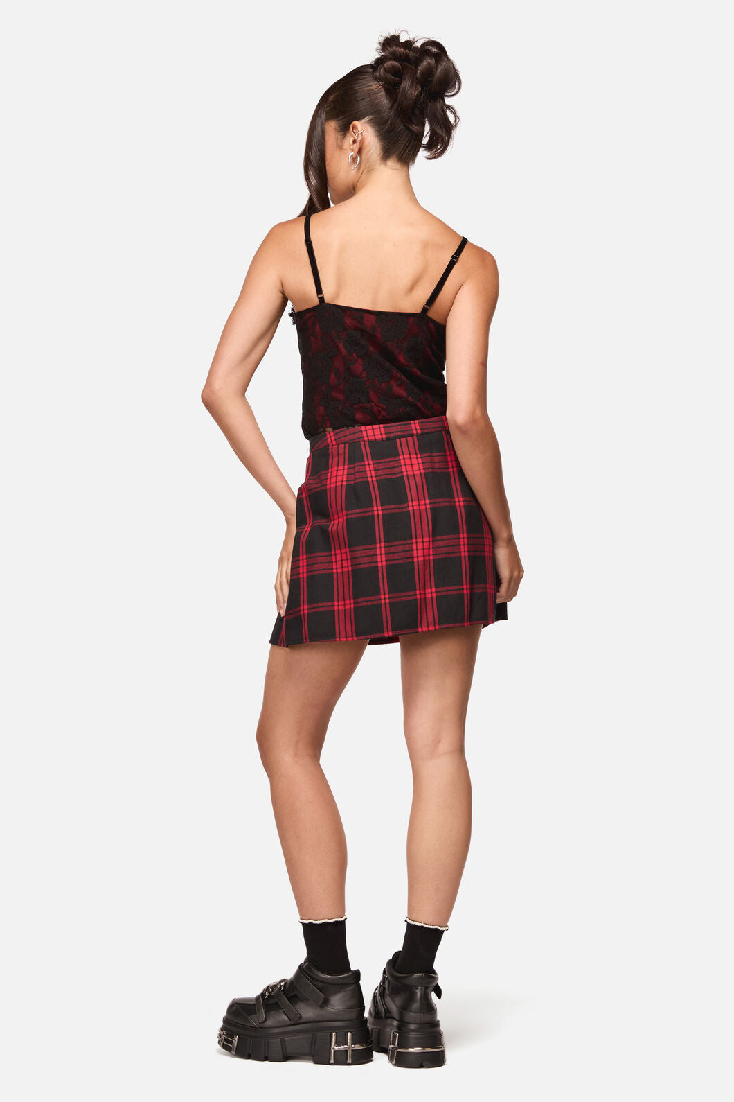 Black Friday - Suffer Tartan Skort - red-black