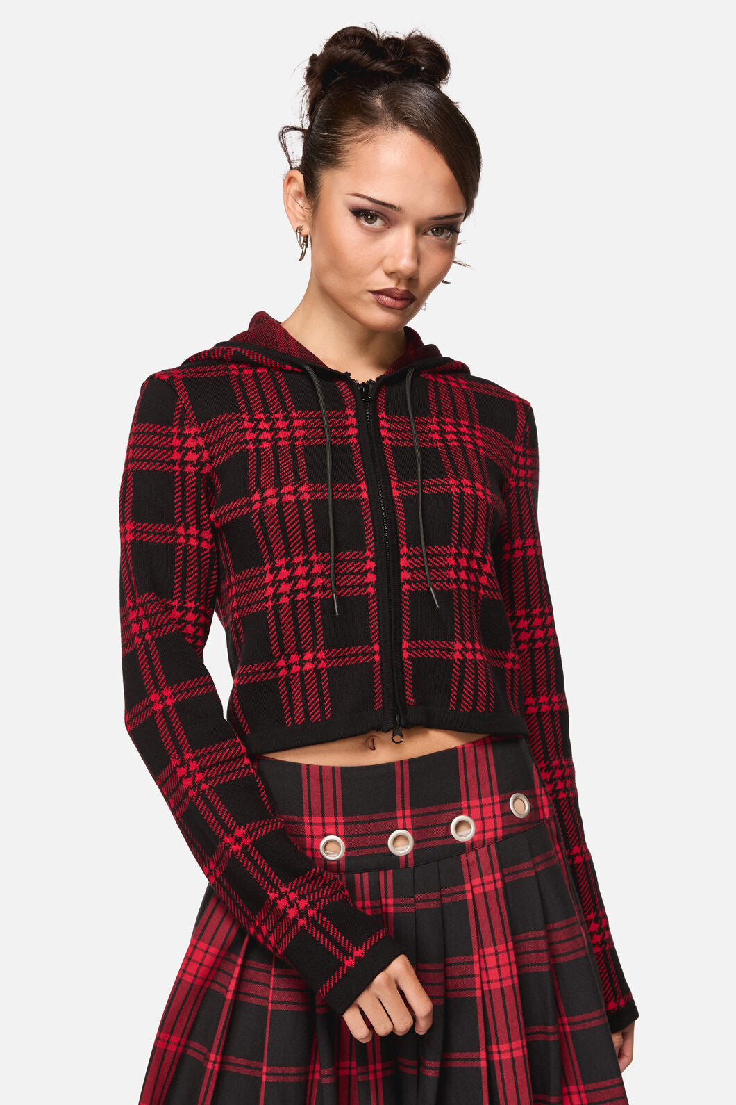 Black Friday - Suffer Punk Hoodie Knit - black-red