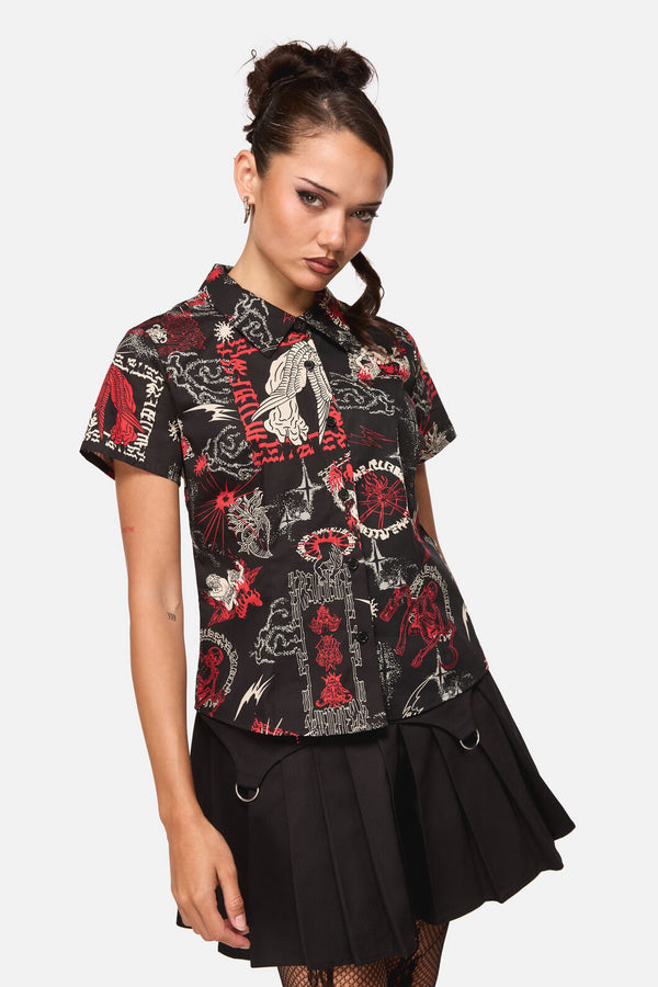 Black Friday - Purgatory Goth Blouse - black