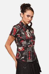 Black Friday - Purgatory Goth Blouse - black