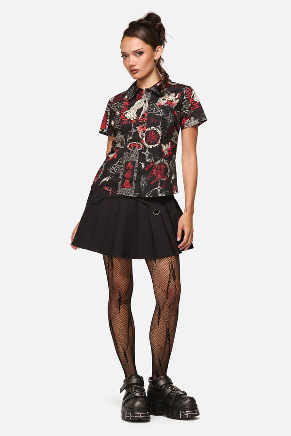 Black Friday - Purgatory Goth Blouse - black