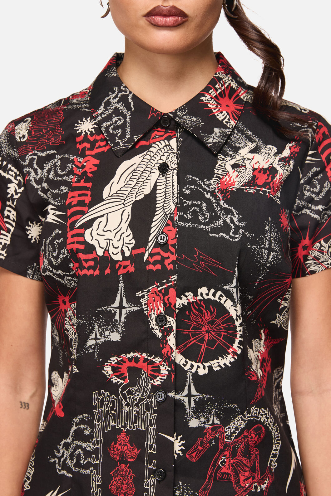 Black Friday - Purgatory Goth Blouse - black