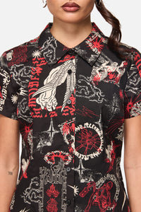 Black Friday - Purgatory Goth Blouse - black