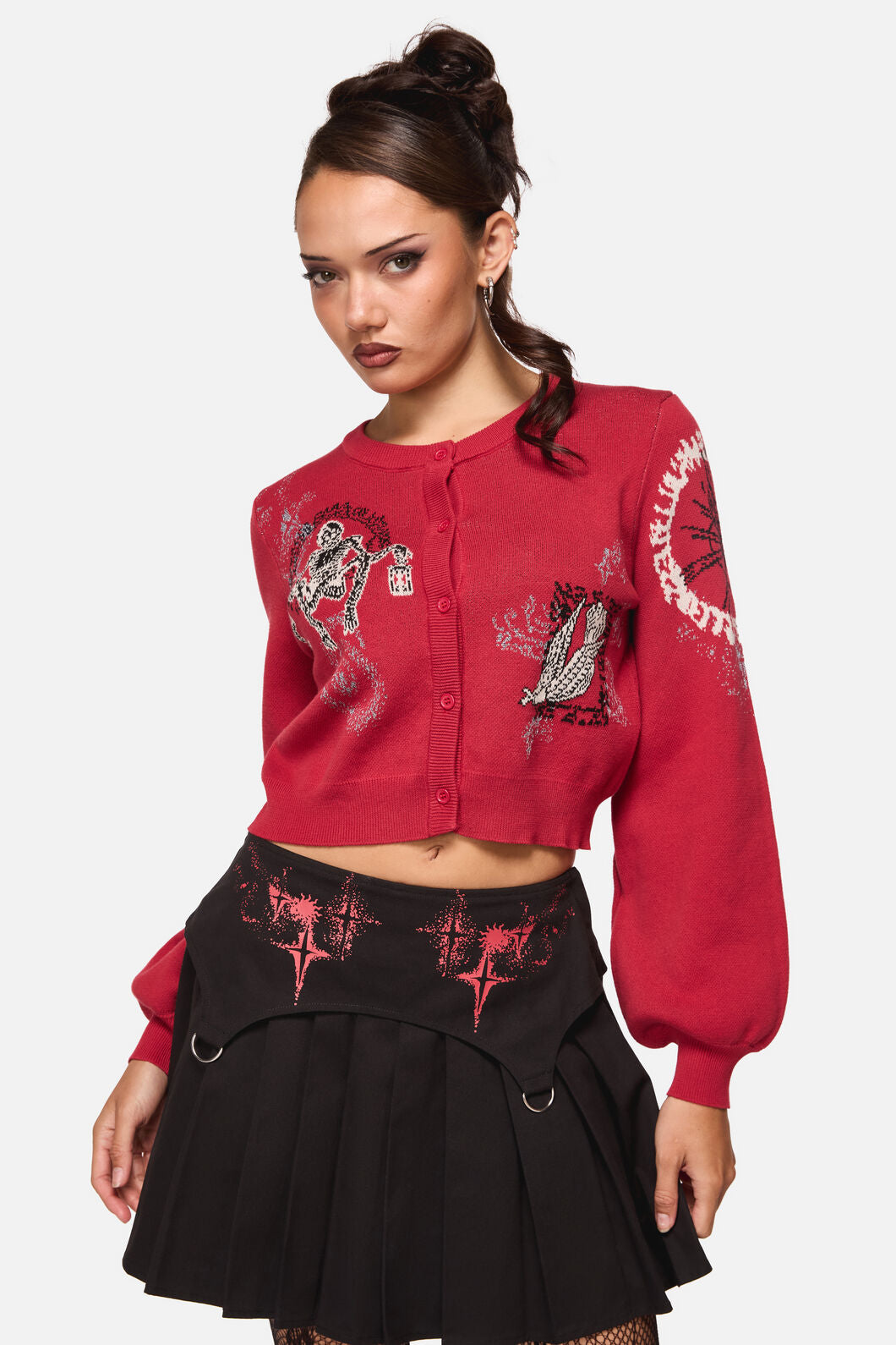 Black Friday - Angelic Goth Cardigan - raspberry