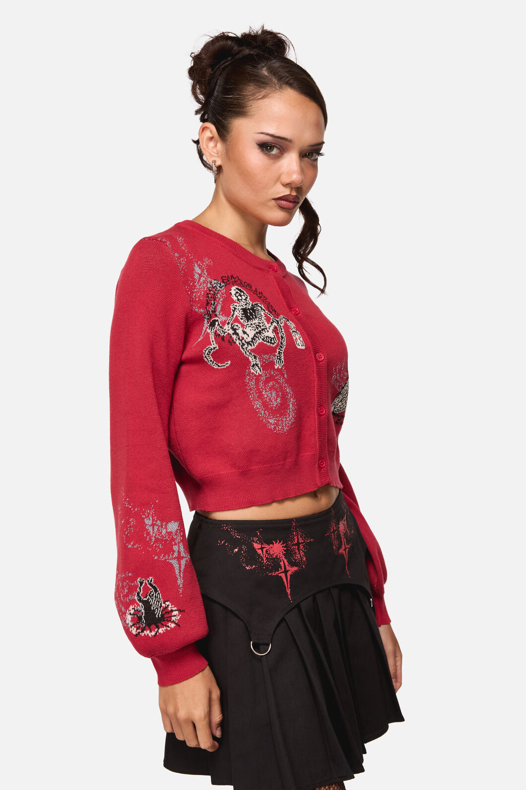 Black Friday - Angelic Goth Cardigan - raspberry