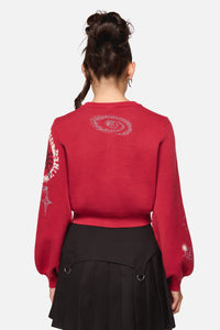 Black Friday - Angelic Goth Cardigan - raspberry