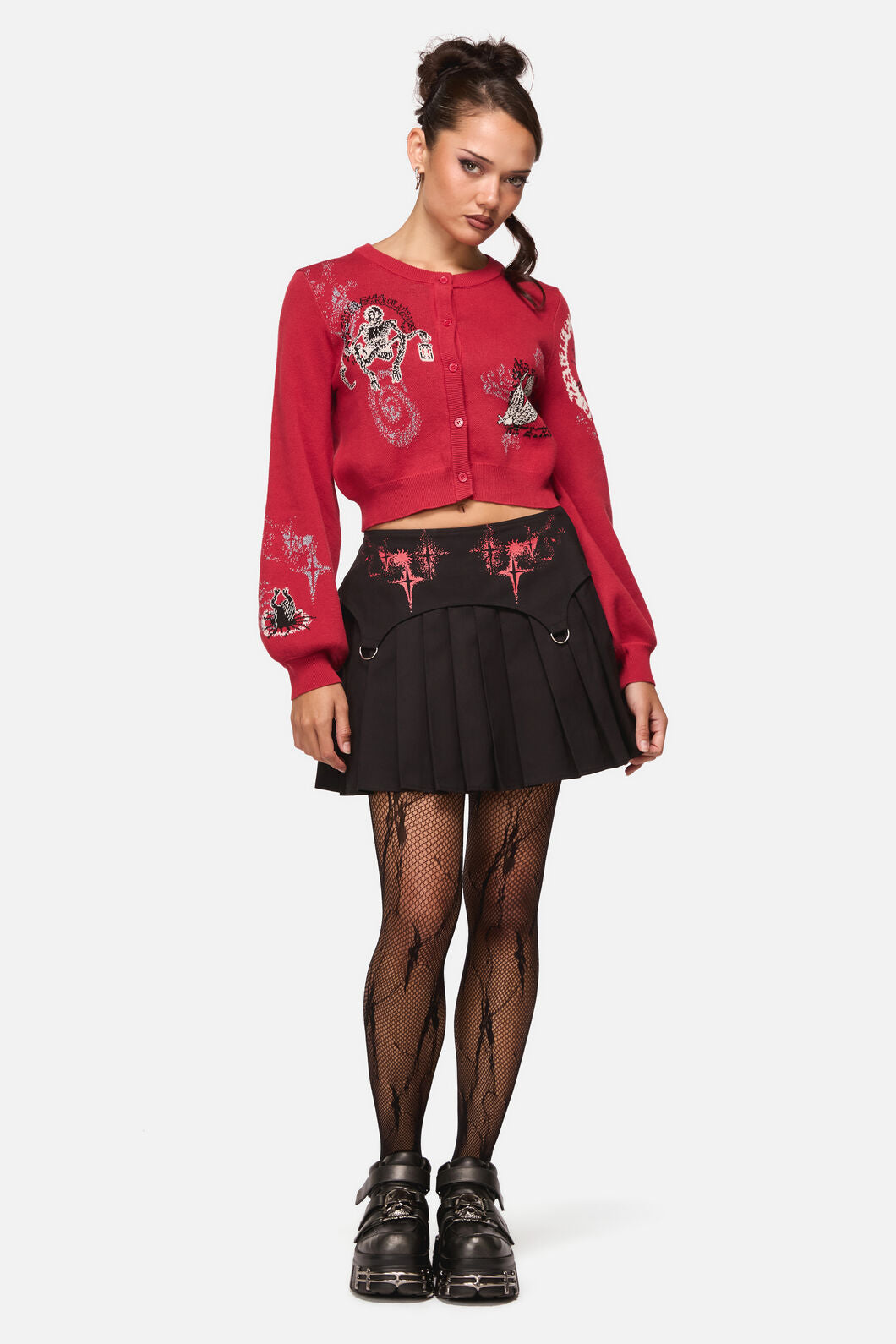 Black Friday - Angelic Goth Cardigan - raspberry