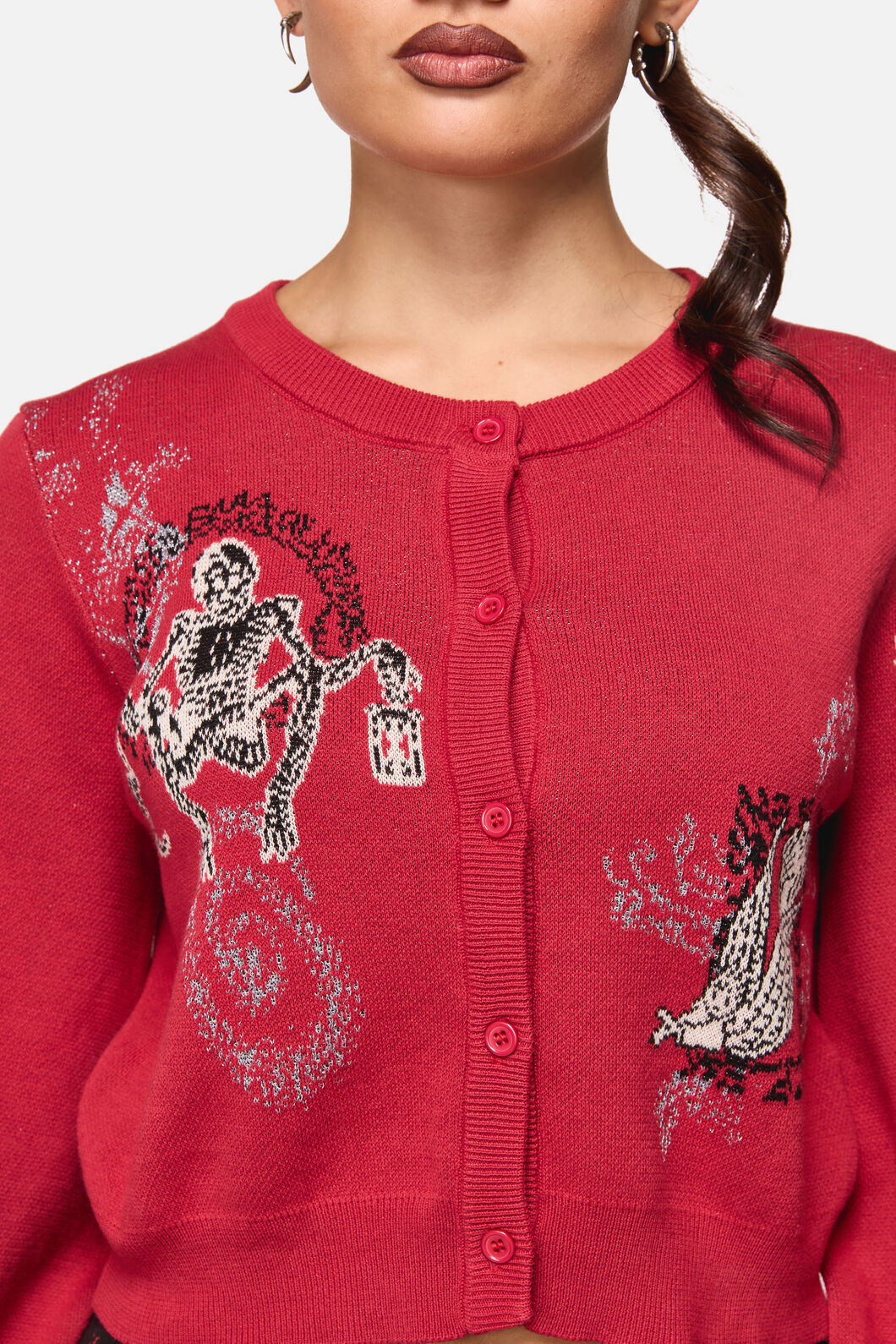 Black Friday - Angelic Goth Cardigan - raspberry