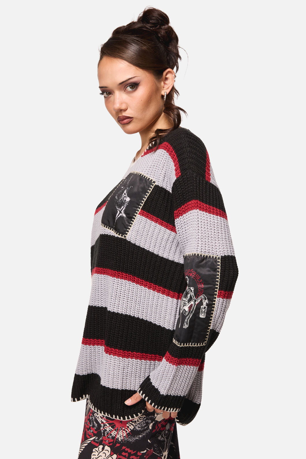 Black Friday - Afterlife Goth Oversized Knit - grey