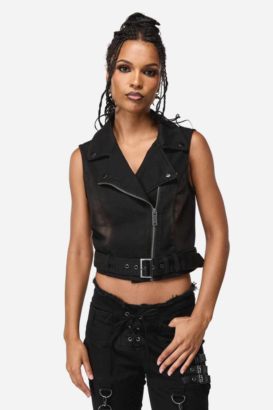 Black Friday - Afterlife Goth Trim Vest - black