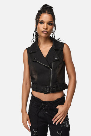 Black Friday - Afterlife Goth Trim Vest - black