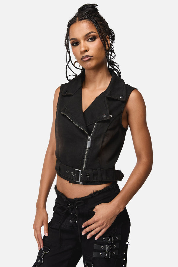 Black Friday - Afterlife Goth Trim Vest - black