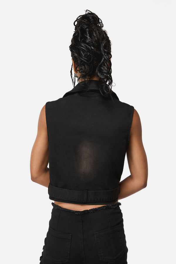 Black Friday - Afterlife Goth Trim Vest - black