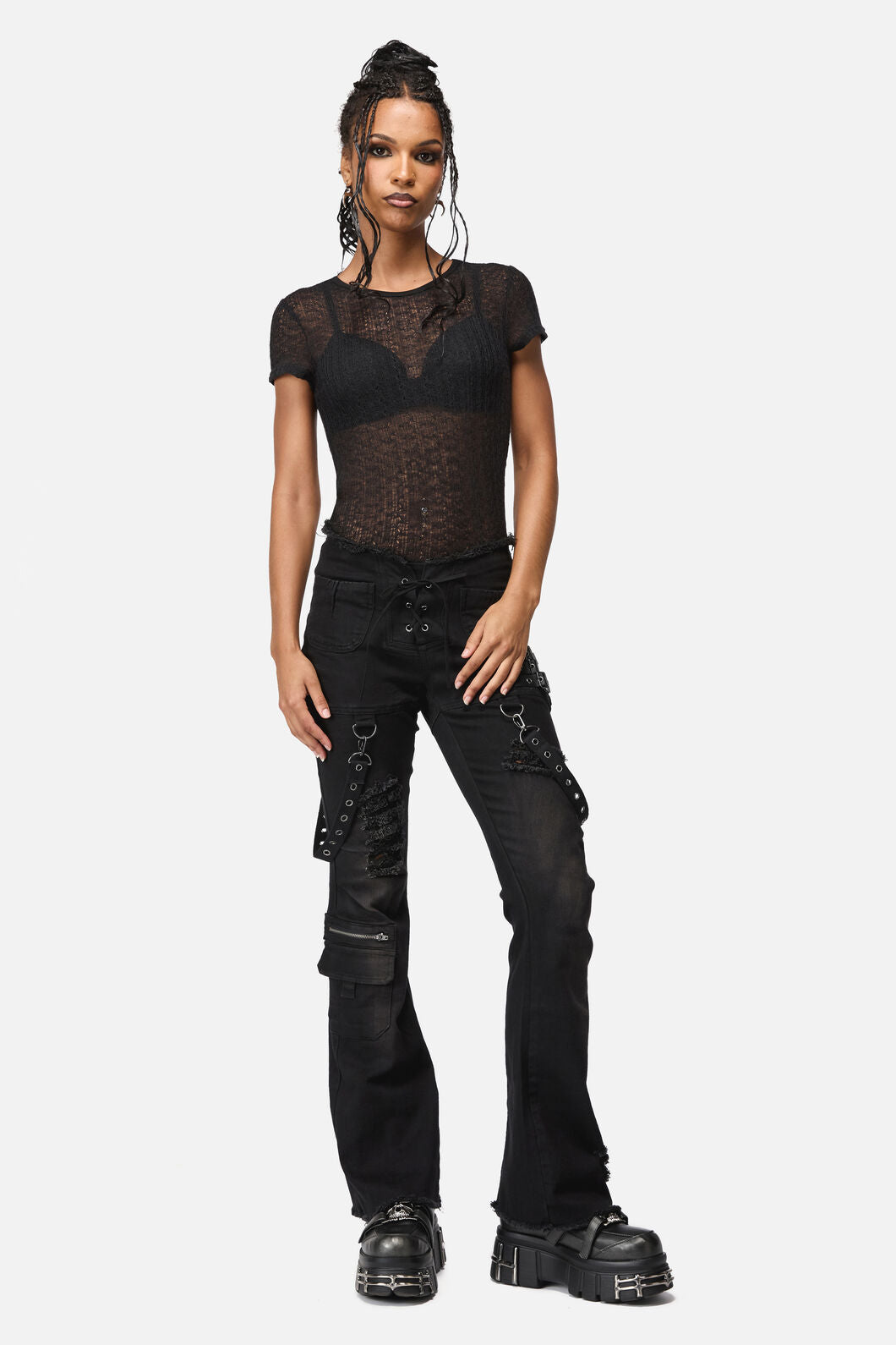 Black Friday - Afterlife Goth Trim Jean - black