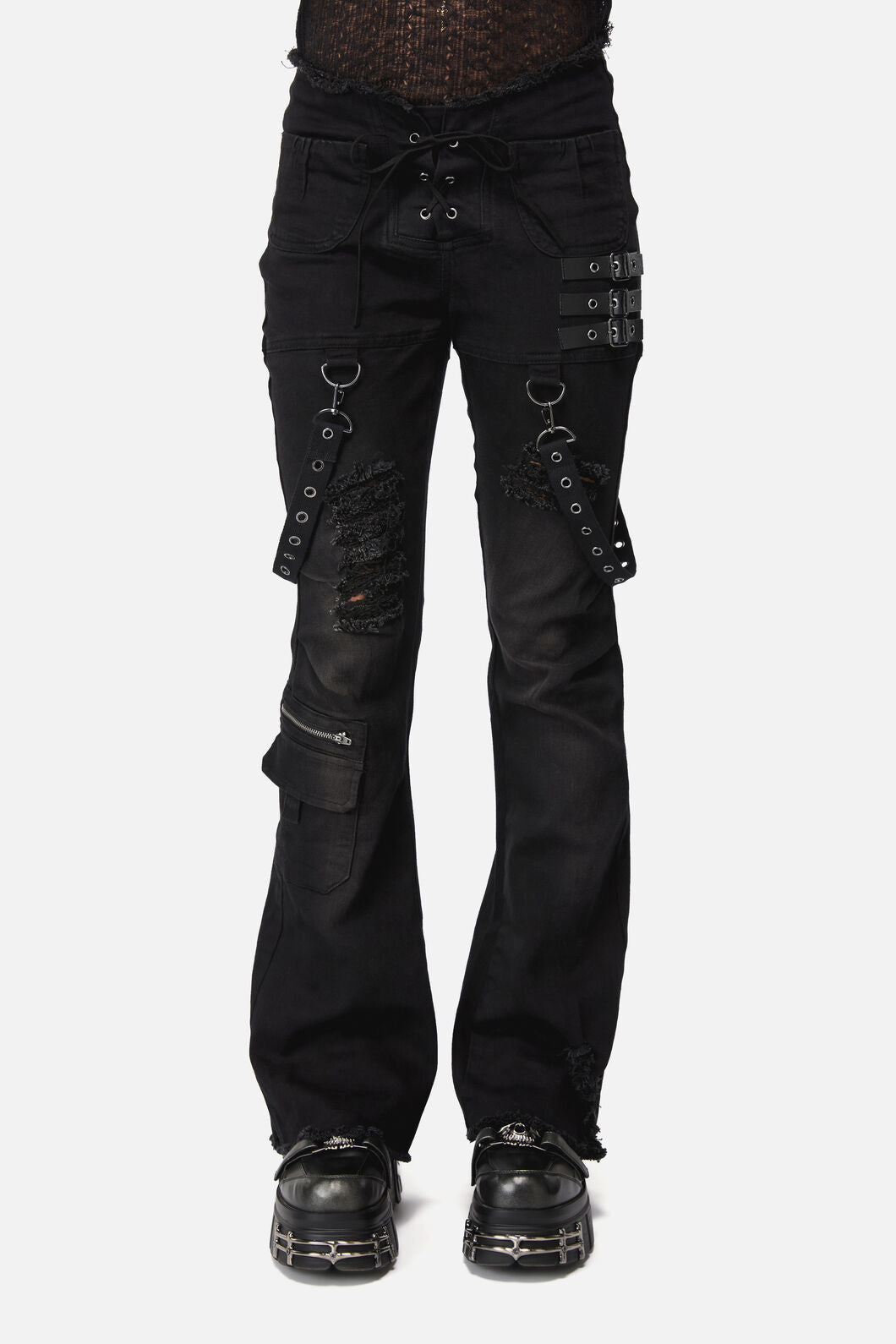 Black Friday - Afterlife Goth Trim Jean - black