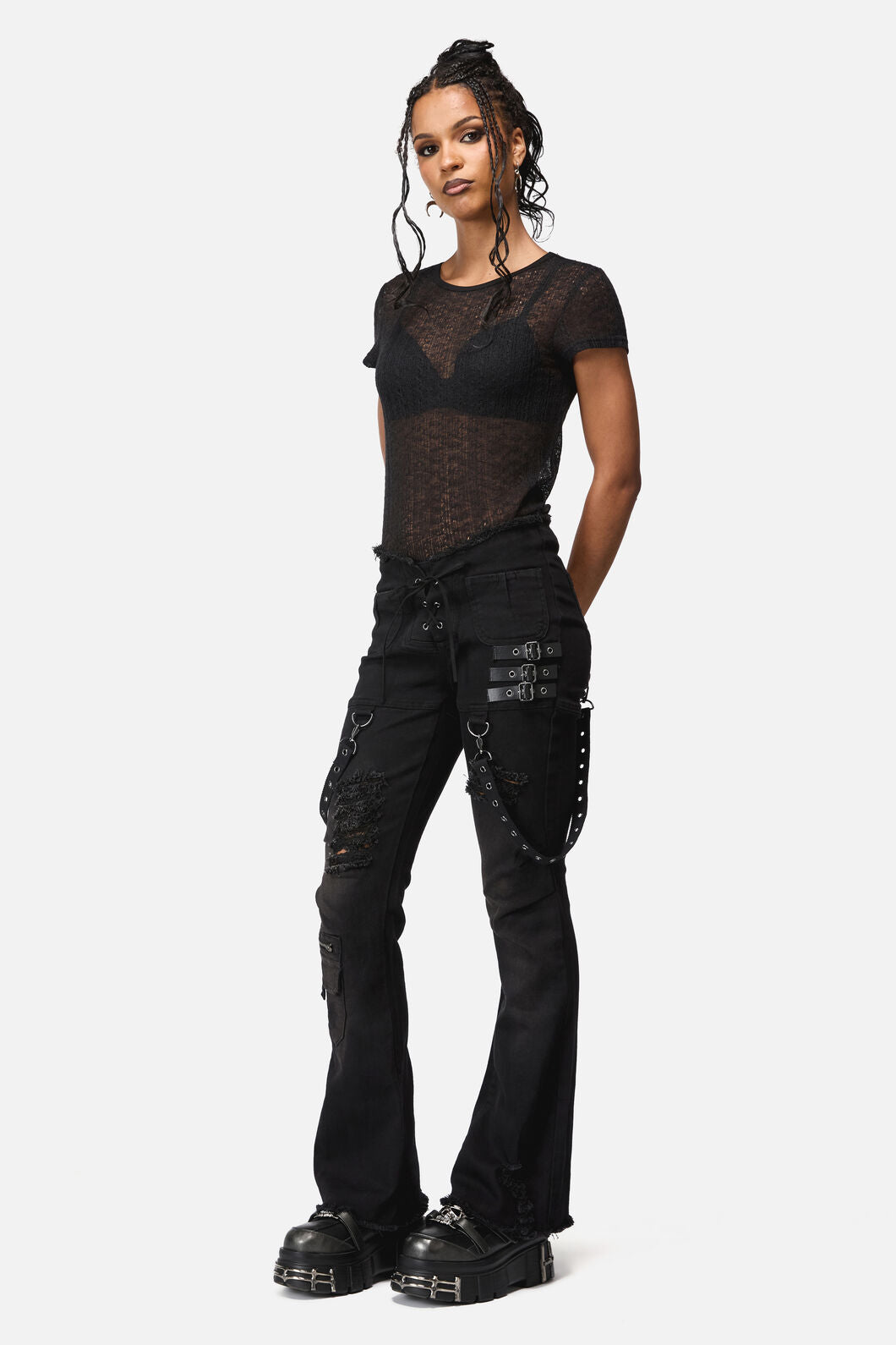 Black Friday - Afterlife Goth Trim Jean - black