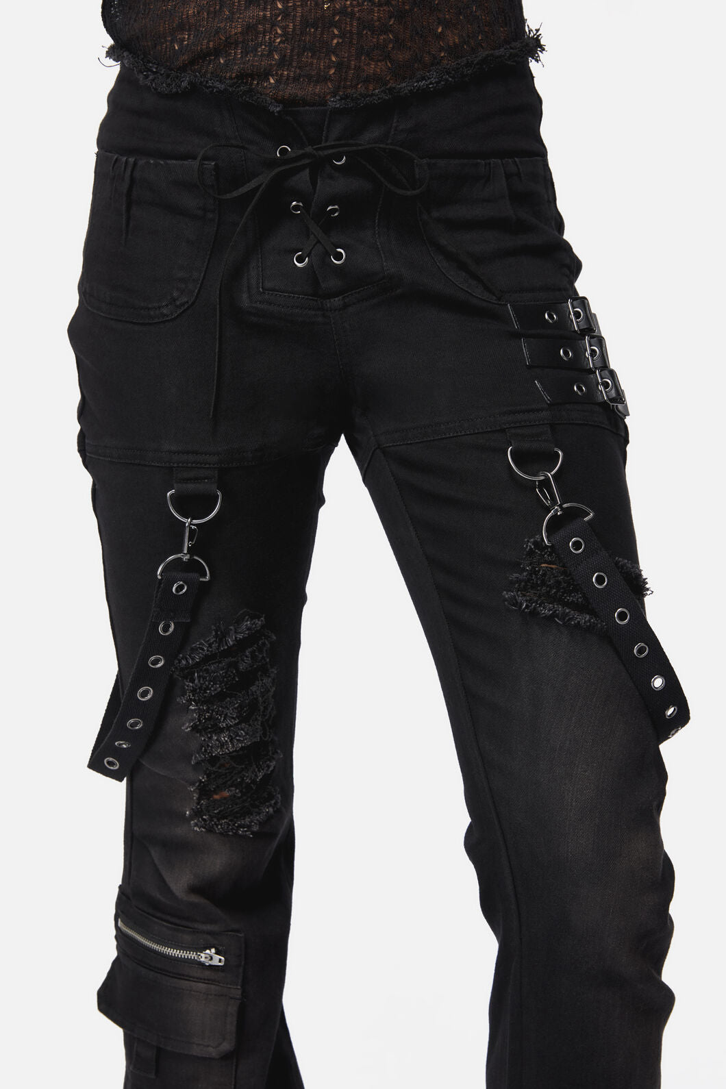Black Friday - Afterlife Goth Trim Jean - black