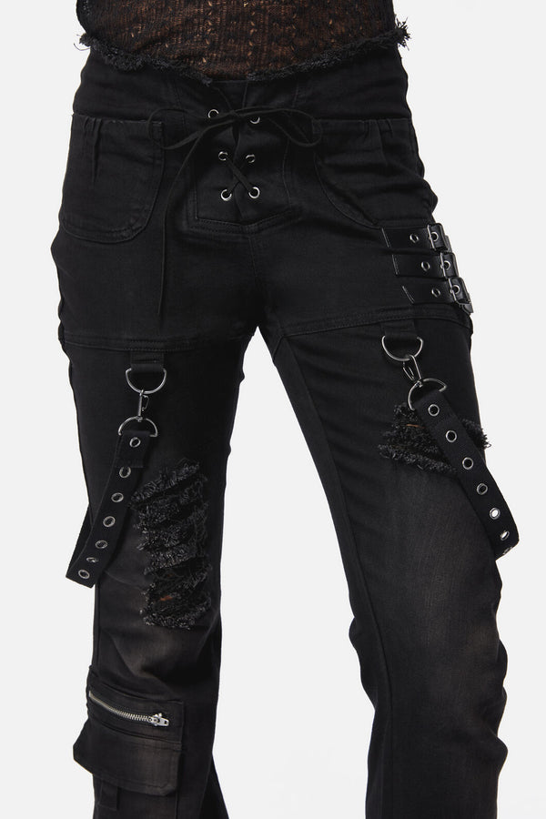 Black Friday - Afterlife Goth Trim Jean - black