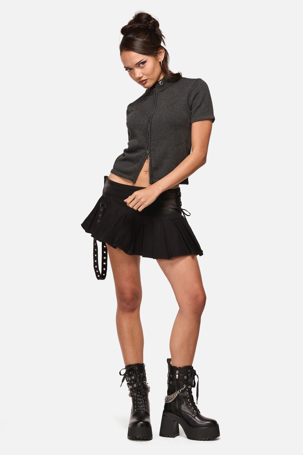 Black Friday - Afterlife Goth Mini Skort - black