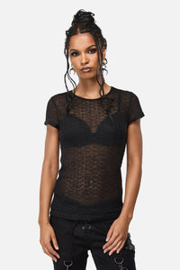 Black Friday - Suffer Mesh Goth Top - black