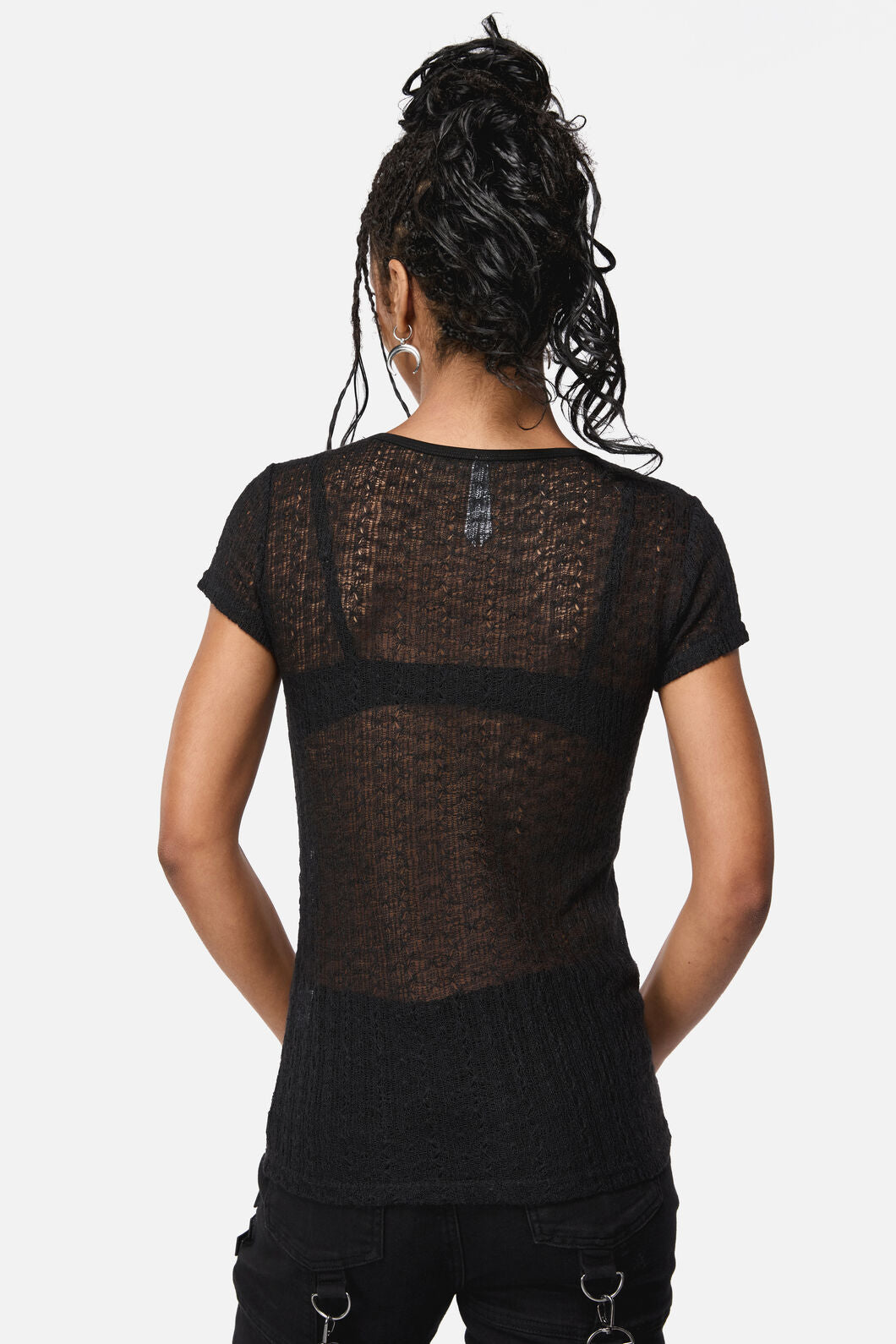 Black Friday - Suffer Mesh Goth Top - black