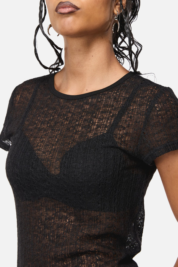 Black Friday - Suffer Mesh Goth Top - black