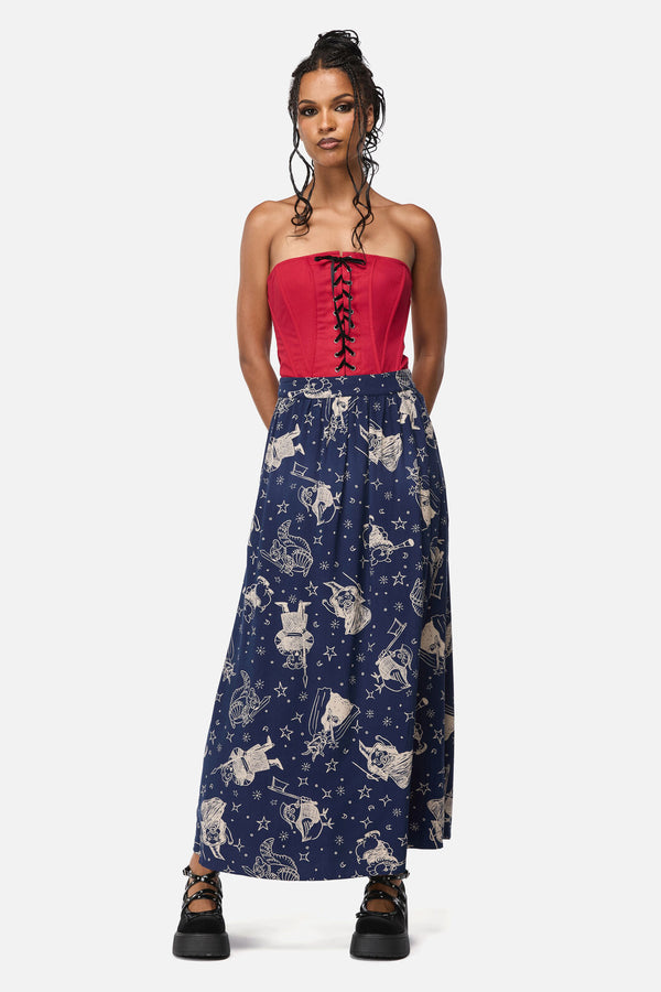 Black Friday - Joust Midi Skirt - navy