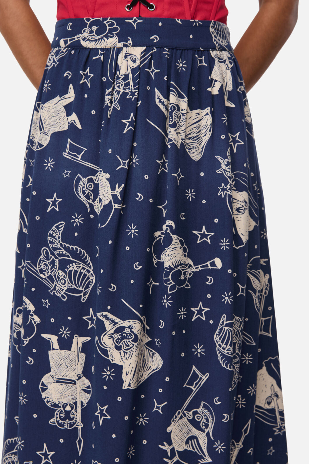 Black Friday - Joust Midi Skirt - navy