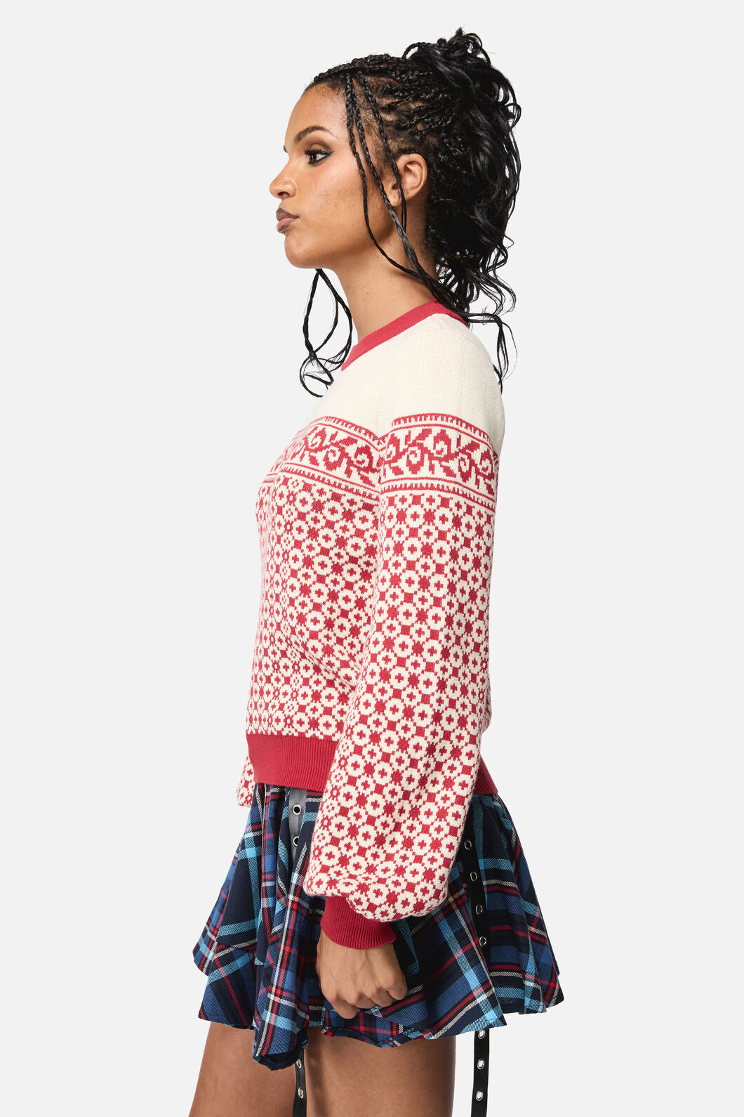 Black Friday - Medieval Fairisle Knit - cream-wine