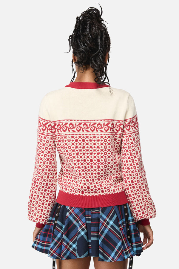 Black Friday - Medieval Fairisle Knit - cream-wine