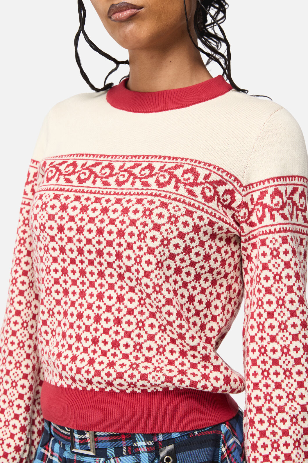 Black Friday - Medieval Fairisle Knit - cream-wine
