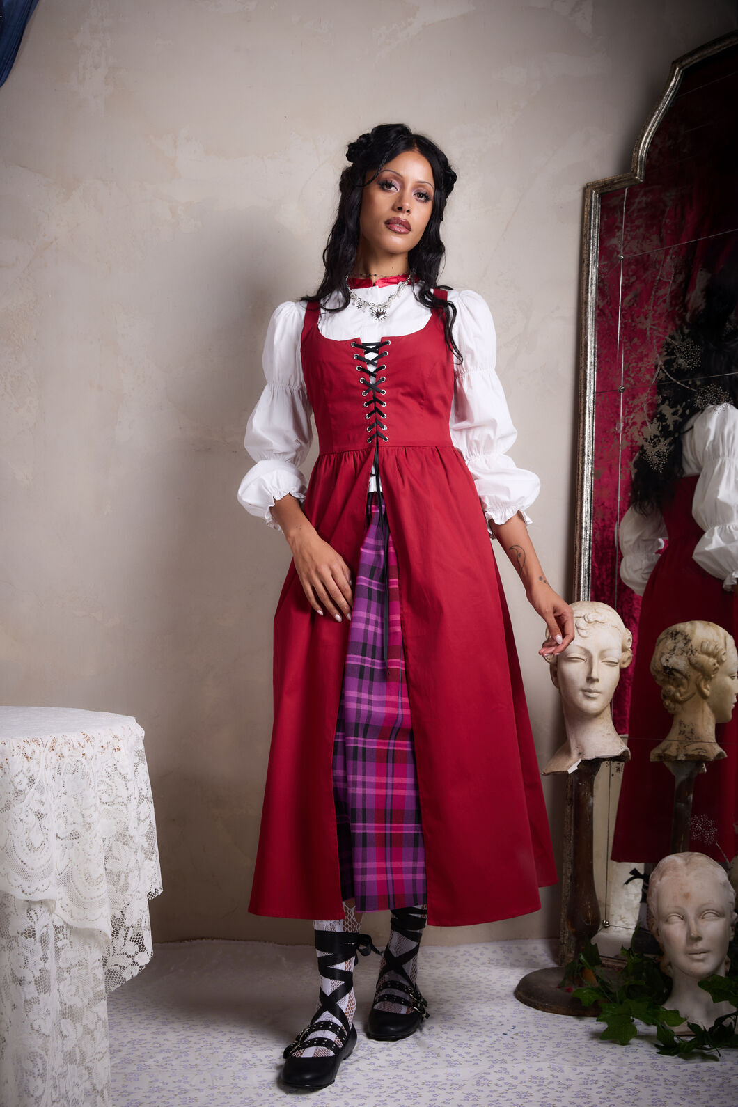 Black Friday - Your Grace Corset Overlay - wine