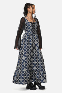 Black Friday - Dame Brocade Gown - navy