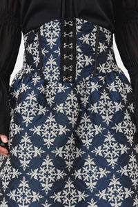 Black Friday - Dame Brocade Skirt - navy