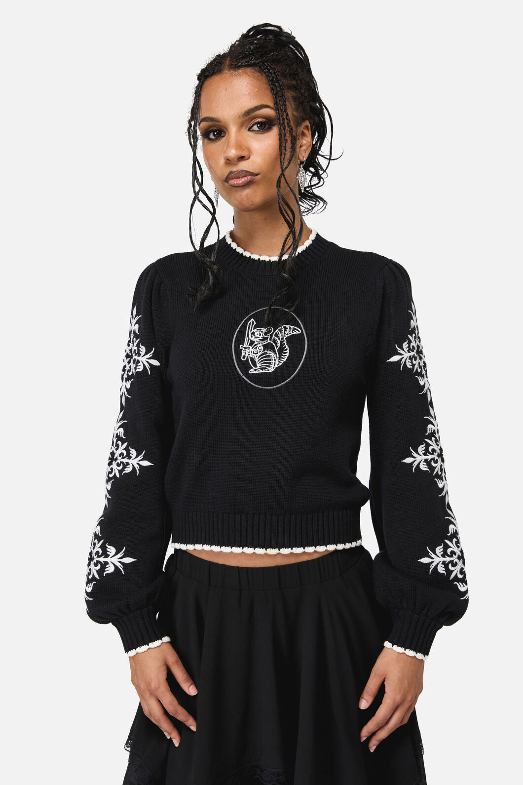 Black Friday - Vassal Emb Knit - black